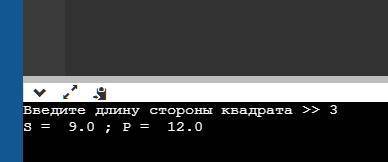 Задача в Python:написати программу, яка б знаходила площу та периметру квадрату.