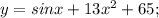 y=sinx+13x^{2}+65;