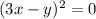 (3x-y)^2=0