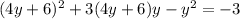 (4y+6)^{2} +3(4y+6)y-y^2=-3