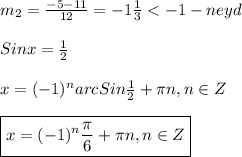 m_{2}=\frac{-5-11}{12}=-1\frac{1}{3}