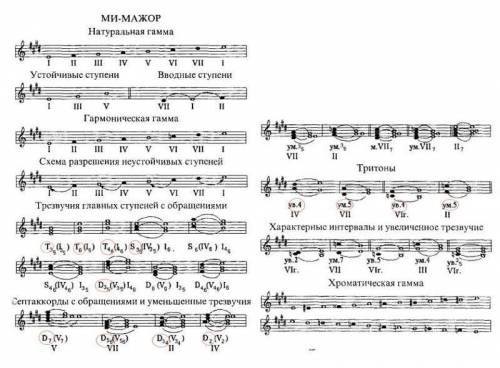 Построить: 1) T53-S64-D63-T53 в A-dur 2) T63-S53–D64-T63 в B-dur 3) T64-S63-D53-T64 в E-dur