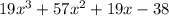 19x^{3} + 57x^{2} + 19x -38