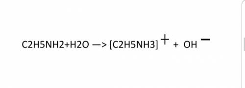 Составьте уравнение диссоциации этиламина