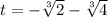 t=-\sqrt[3]{2}-\sqrt[3]{4}