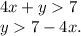 4x+y7\\y7-4x.