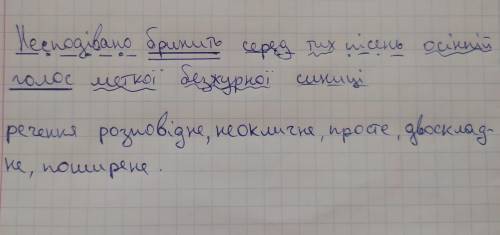 4.Виконайте повний синтаксичний розбір речення (36) 1 несподівано бринить серед тих пісень осінній г