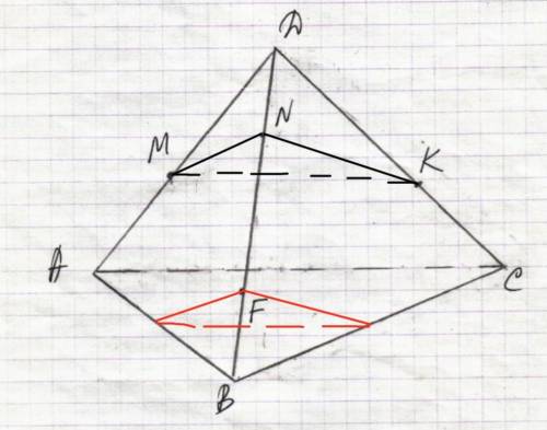 Построить сечение плоскостью (MNK)❤❤❤