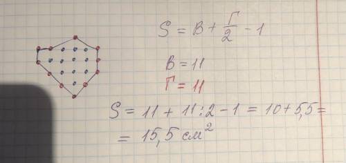Найди площадь многоугольника, изображённого на рисунке, если длина клетки равна 1 см. S= см²