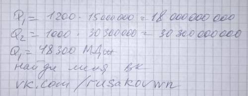 В печи сгорели древесные чурки массой 1,2 ти кокс массой 1т. Определи количество теплоты, которая вы