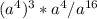 (a^{4})^{3}*a^{4}/a^{16}