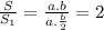 \frac{S}{S_{1} } = \frac{a.b}{a.\frac{b}{2} } = 2