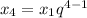 x_4 = x_1q^{4-1}