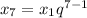 x_7 = x_1q^{7-1}