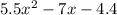 5.5x^{2} - 7x - 4.4