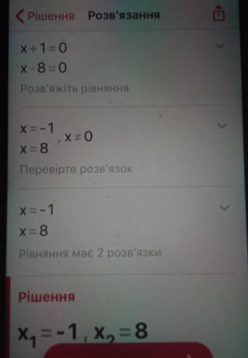 Решите графическое уравнение 8/x=x-7