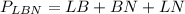 P_{LBN}=LB+BN+LN