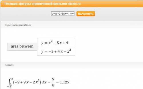 Нужно Знайдіть площу фігури, обмежену лініями y=x^2-5x и y=-5+4x-x^2