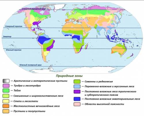 Задание 3. Используя карты атласа дать характеристику природной зоне по плану: 1.географическое поло