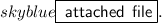 \textcolor{skyblue}{ \boxed{\sf \huge \: attached \: \: file}.}