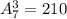 A_7^3=210