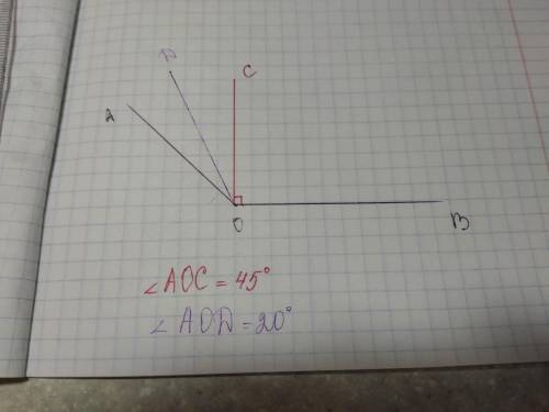 Начертите тупой угол aob. выполните следующие : 1. проведите луч oc так, чтобы угол aoc был острым, 