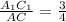 \frac{A_1C_1}{AC}=\frac{3}{4}