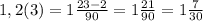 1,2(3)=1\frac{23-2}{90} =1\frac{21}{90}=1\frac{7}{30}