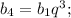 b_4=b_1q^3;