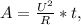 A=\frac{U^{2} }{R}*t,