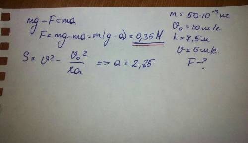Шарик массой 50 г бросили вертикально вверх с начальной скоростью 10 м/с. шарик под-нялся на высоту 