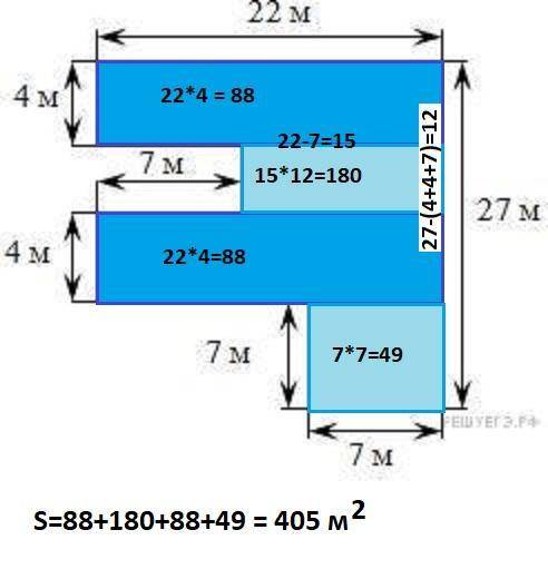 На рисунке изображён план земельного участка. найдите площадь участка.