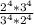 \frac{2^4*3^4}{3^4*2^4}