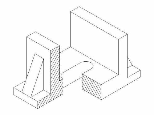 Нужна изометрия детали с вырезом 1/4