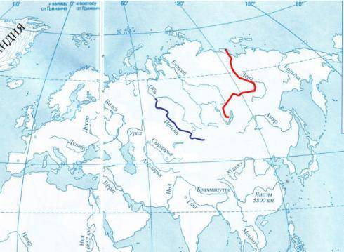 Выделите самую длинную реку протекающую через территории россии цветом а самую длинную реку протекаю
