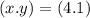 (x.y) = (4.1)