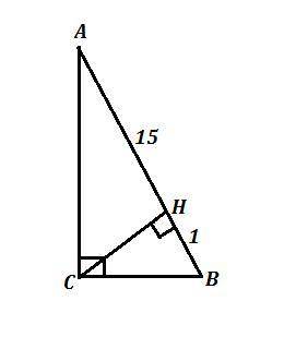 Точка h является основанием высоты,проведенной из вершины прямого угла c треугольника abc к гипотену