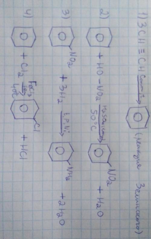 Напишите уравнения реакции с которых можно осуществить следующие превращения: ​