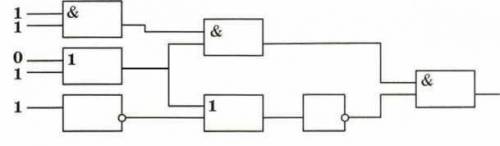 Определите значение сигнала на выходе логической схемы.