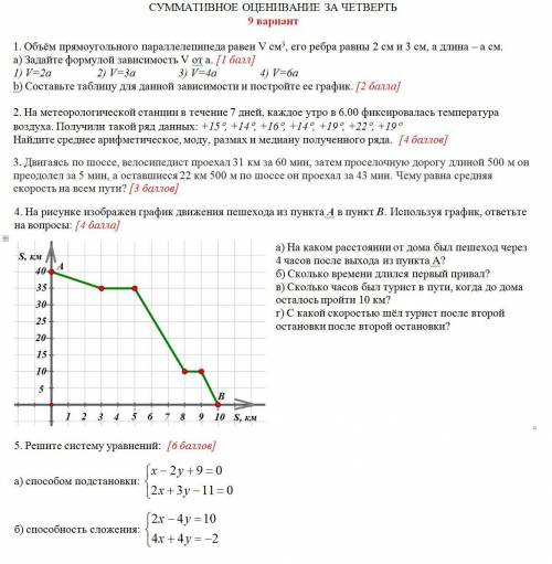 Помните написать СОЧ по математике ответы напишите все, вот задания на картинке