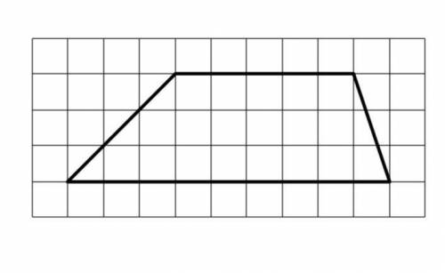 На клетчатой бумаге с размером клетки 1 x 1 изображена трапеция. Найдите длину её средней линии.​
