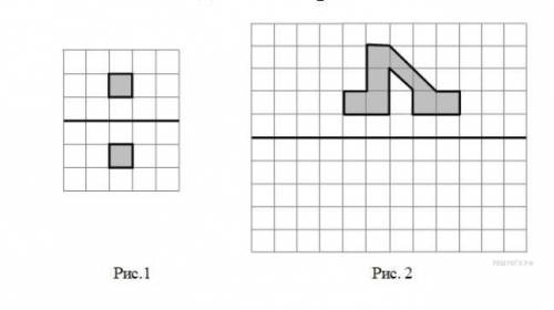 На рис. 1 на клет­ча­той бу­ма­ге изоб­ра­же­ны фи­гу­ры, сим­мет­рич­ные от­но­си­тель­но изоб­ражё