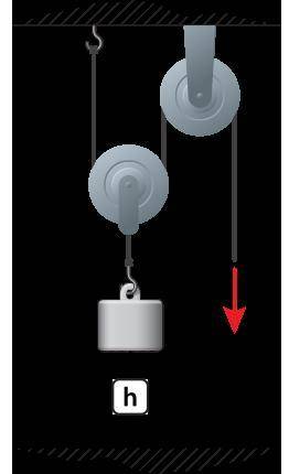 С блоков равномерно поднимают груз, масса которого 4 кг, на высоту 0,5 м, действуя силой 37 Н. Вычис