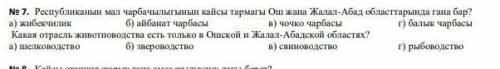 Какая отрасль животноводства есть только в Ошской и Жалал-Абадской областях?​