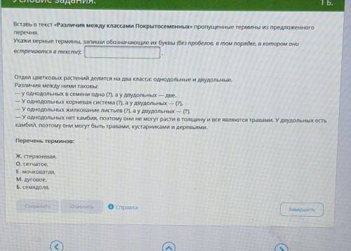 Вставьте в текст пропущенные термины ​