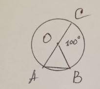 Угол СОВ равен 100 градусов. Найдите углы треугольника АОВ