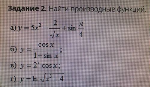Найти производные функций. нужно подробное решение,