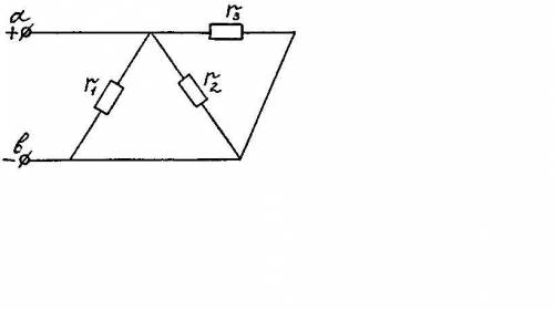 Дано: r1=r2=r3=1 Ом Определить входное сопротивление rав=?