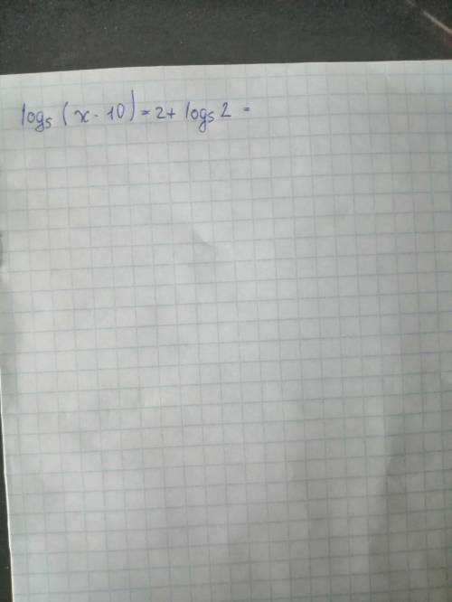 Logs(x-10)=2+logs2 ;)