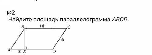 Найдите площадь параллелограмма ABCD ​